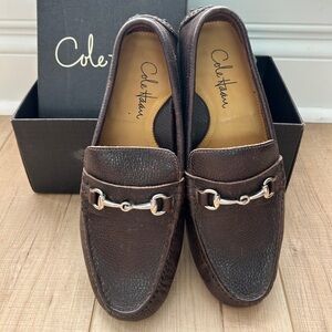 Cole Haan Dark Brown Leather Bit Loafers